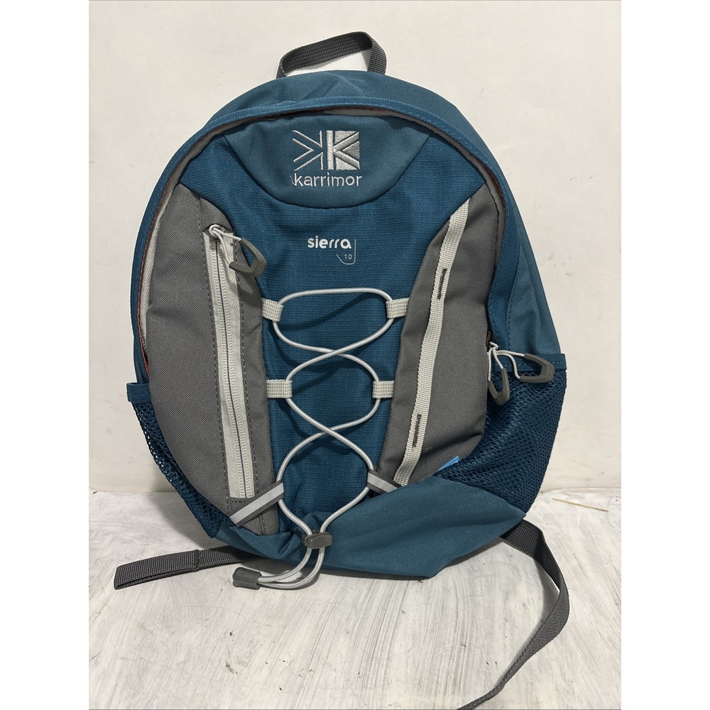 Karrimor Sierra 10 Small Day Rucksack Backpack Blue Grey 12 Inch Hiking Bag